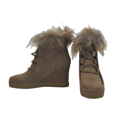 CECELIA New York Women's Chestnut Holly Wedge Boots #QTM0226 NWT