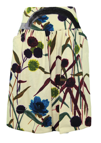 ISOLA MARRAS Women's Multi-Color Corduroy Knee Length Skirt US Sz 26 NWT