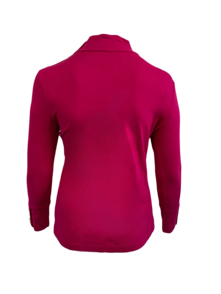 ELIZABETH MCKAY Jazz Button Embellished Riley Turtleneck 7073 $215 NWT