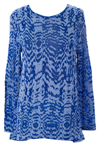 SURFACE TO AIR Women's Light Blue Iron Long Sleeve Top $220 NEW