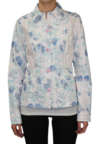 CUSTO BARCELONA Women's Kas Volga Pinstripe Blazer Jacket 292368 $179 NWT