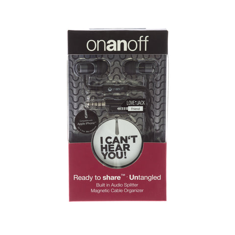onanoff Magnum HD Noise Isolating Earbud w In-line Mic, Remote and Magneat ICHY