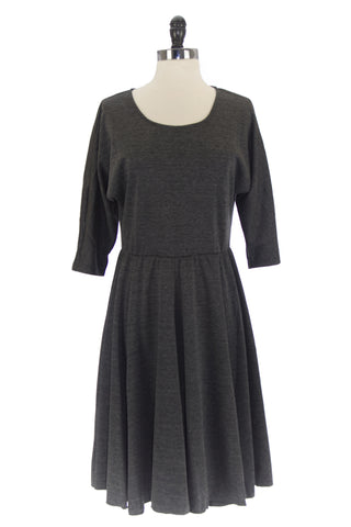 VON VONNI Women's Gray Piper A-Line Dress with Full Skirt $180 NEW
