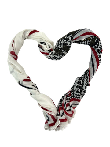 Marina Rinaldi Women's Red Sabir Floral Printed 45"x45" Scarf One Size NWT