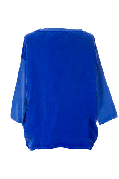 SURFACE TO AIR Women's Chrome Blue Section Tee $170 NEW