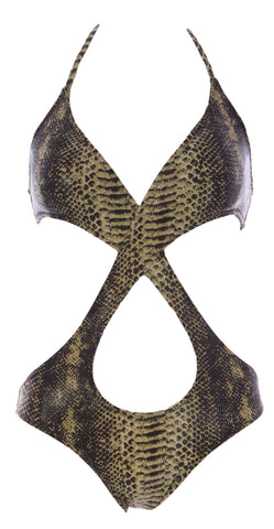 NAILA Women's Python Veda Monokini VEPYT $145 NEW