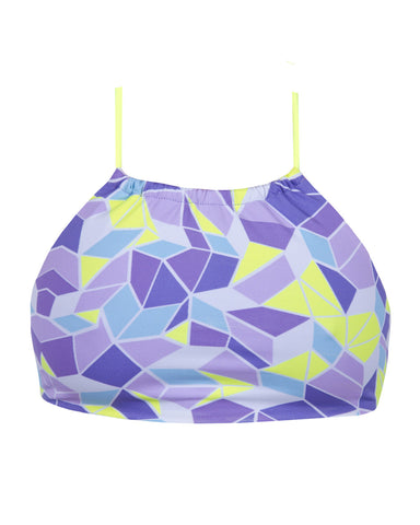 ZINKE Women's Kaleidoscope Print Sloane High Neck Bikini Top $72 NEW