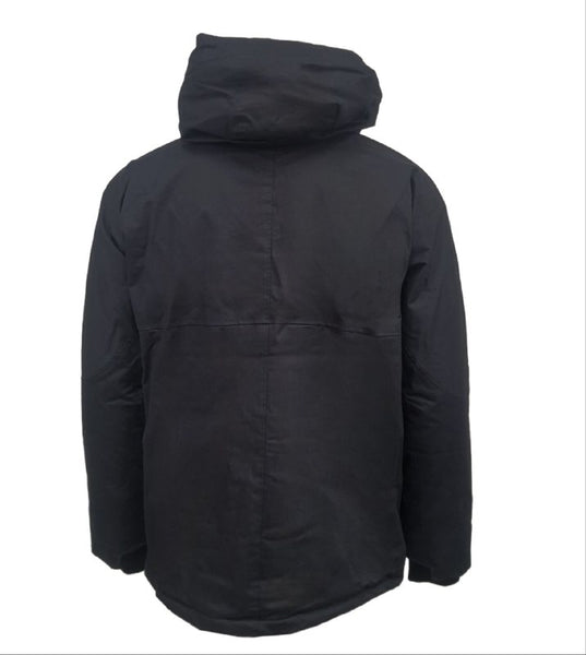 HoodLamb Men's Black Hemp Short Hooded Parka 420 W19MWJ001 NWT