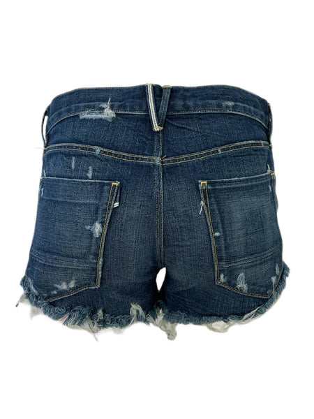 3X1 Women's Blue Denim 5 Pockets Selvedge Short #002 NWOTT