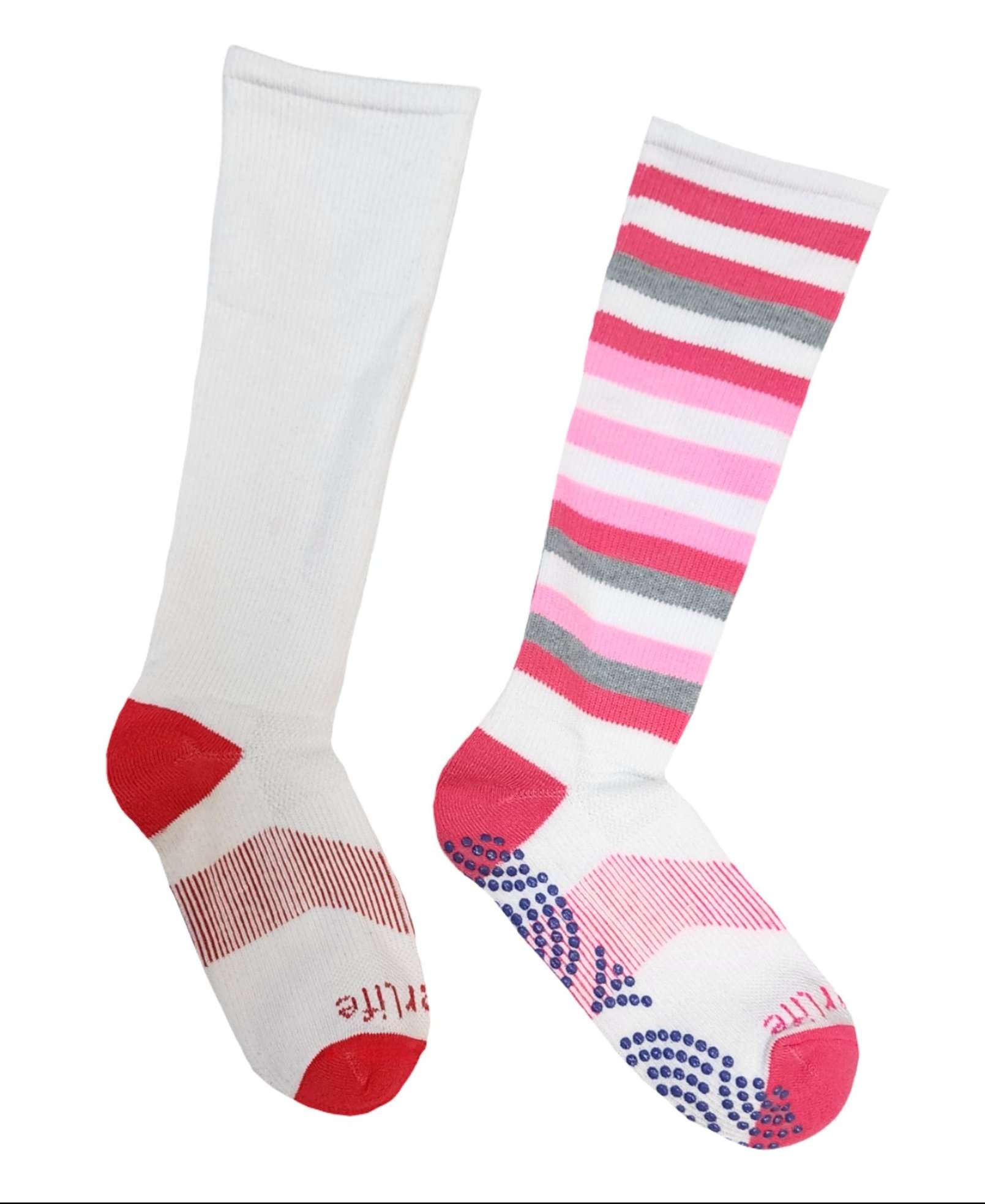 TOMMIE COPPER Women's 4 Pair Pink Multi Compression OTC Socks
