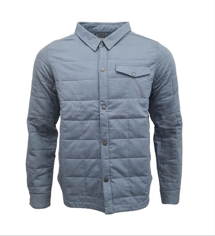 HoodLamb Men's Dark Grey Quilted Hemp Jacket Shirt 420 MTJ004 NWT