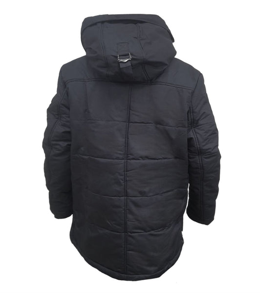 HoodLamb Men's Black Short Organic Hemp Puffer 420 MWJ006 NWT