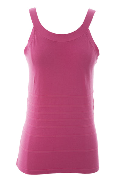 August Silk Women's Petite Back Cut-Out Ribbed Tank Top NWT $48