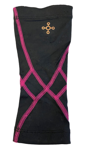 TOMMIE COPPER Unisex Black/Pink Compression Elbow Sleeve NEW