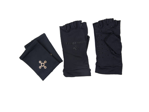 TOMMIE COPPER Unisex Black Compression Gloves/Wrist Sleeves NEW