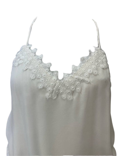 CAMI Women's White V-Neck Soft Top #073 XS NWT