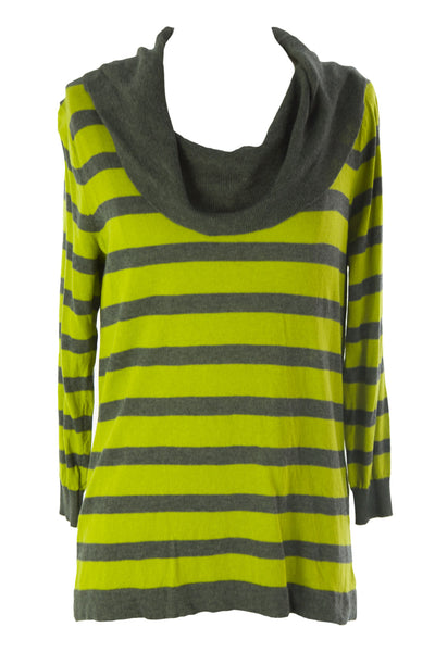 August Silk Women's Striped Cowl Neck Sweater NWT $58