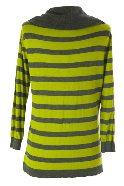 August Silk Women's Striped Cowl Neck Sweater NWT $58