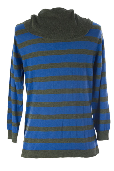 August Silk Women's Striped Cowl Neck Sweater NWT $58