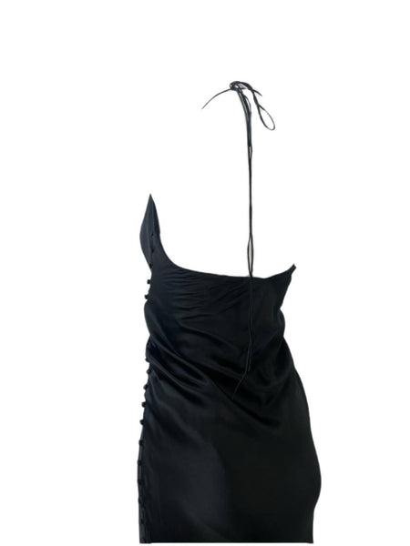 CAMI Women's Black V-Neck Racer Back Dress #088 XL NWT