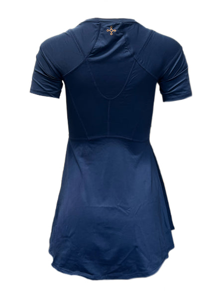 TOMMIE COPPER Women's A-Line Compression Shoulder Shirt, Navy