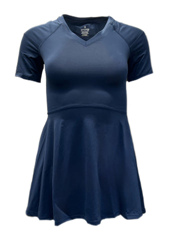TOMMIE COPPER Women's A-Line Compression Shoulder Shirt, Navy
