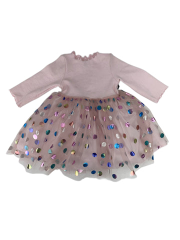 PIPPA & JULIE Disney Girl's Pink Foil Details Float Tulle Dress #100 2T NWT