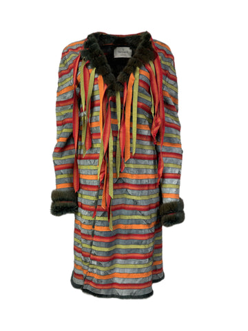 TRUSSARDI Women's Multicolored Coat #A103 20 NWT