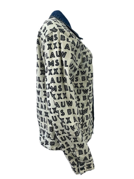 SCOTCH & SODA Women's Denim Beige Reversible Jacket #1081 M NWT