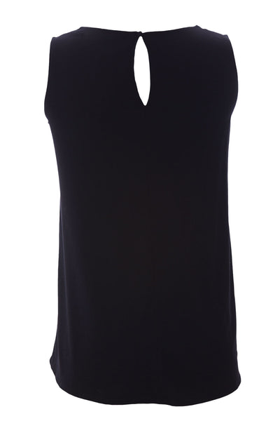 August Silk Women's Petite Pleat Front Sleeveless Blouse