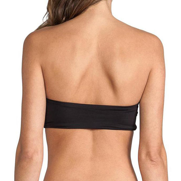 ZINKE Women's Black Contrast Trim Katie Bustier Bikini Top $88 NEW