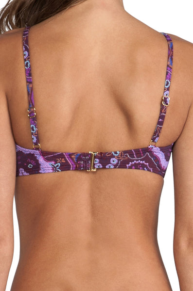 ZINKE Women's Rio Print Front Cut-out Emerson Bikini Top $92 NEW