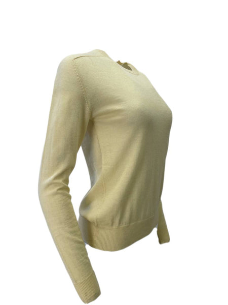 TOTEME Women's Yellow Crewneck Sweater #1149 L NWT