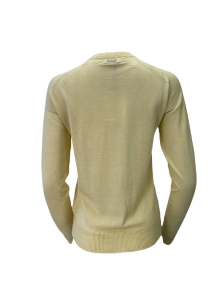 TOTEME Women's Yellow Crewneck Sweater #1149 L NWT