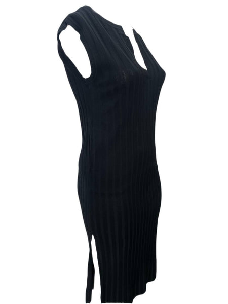 TOTEME Women's Black Rib Knit Dress #1153 XS NWT