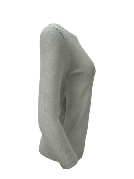 9/15 Women's Beige Zip Back Soft Sweater #119K L NWT
