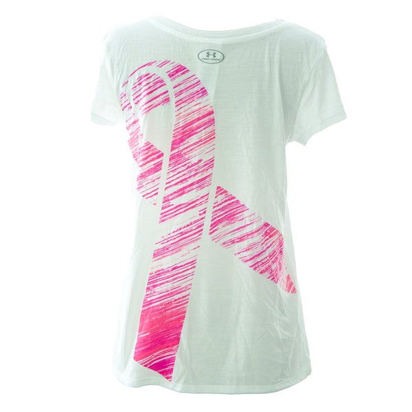 Under Armour Power in Pink Women's Go Fight Cure T-Shirt 1264862 $29.99 NEW