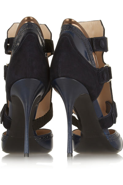 NICHOLAS KIRKWOOD x Peter Pilotto Navy Oxford Pumps Shoes $1,190 NEW