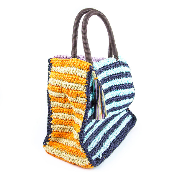 Roberta Roller Rabbit Women's Silk Raffia Hanai Tote One Size Multicolor