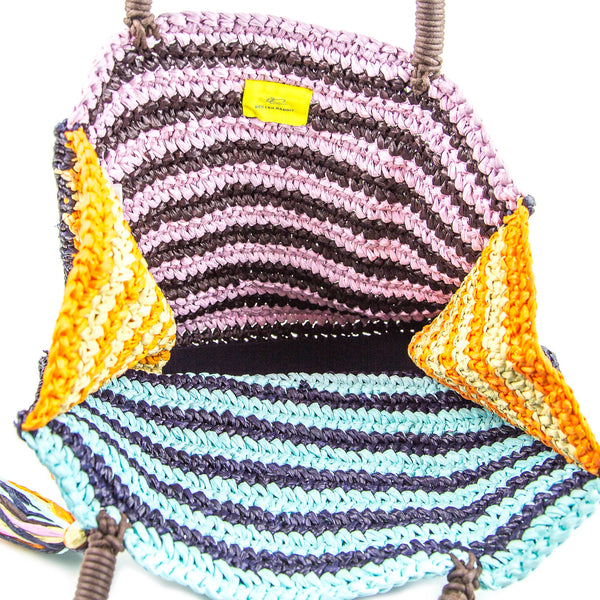 Roberta Roller Rabbit Women's Silk Raffia Hanai Tote One Size Multicolor