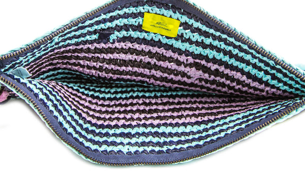 Roberta Roller Rabbit Hanai Silk Raffia Clutch One Size Multicolor