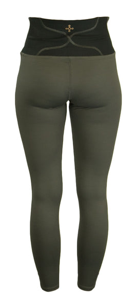 TOMMIE COPPER Womens Lower Back Support Leggings, Slate Grey