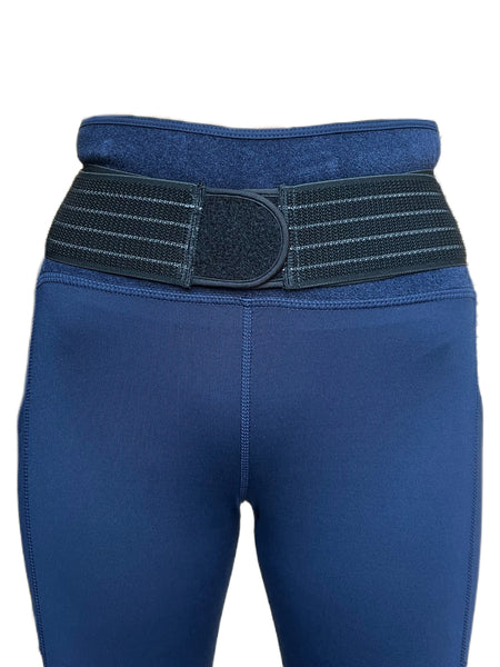 TOMMIE COPPER Women's Adjustable Strap Back Support Pro 24" Leggings, Navy