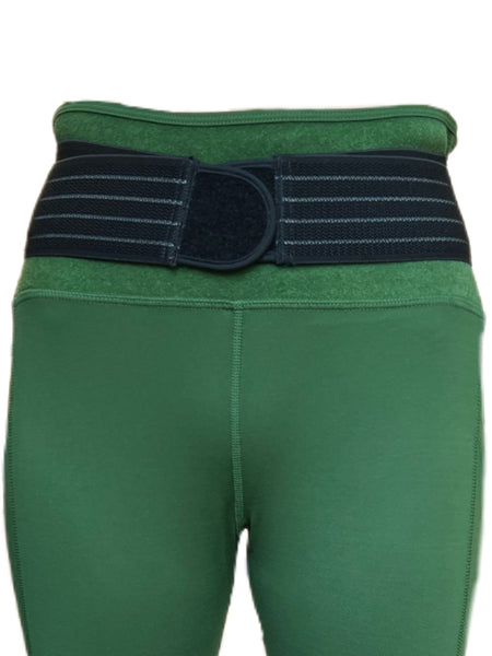 TOMMIE COPPER Women's Adjustable Strap Back Support Pro 24" Leggings, Olive