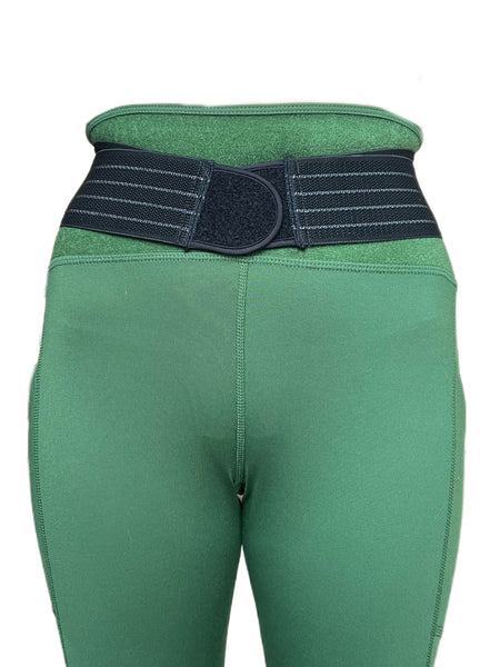 TOMMIE COPPER Women's Adjustable Strap Back Support Pro 19" Leggings, Olive