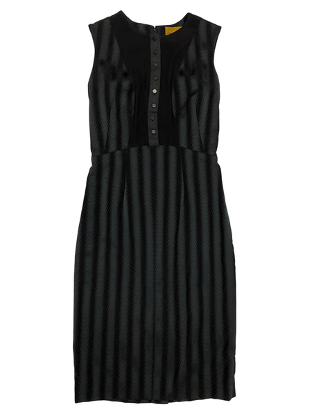 Hanley Mellon Women's Tuxedo Bib Sheath Dress