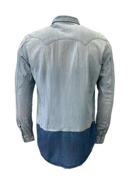 SCOTCH & SODA Men's Blue Jeans Button Down Shirt #1616 XXL NWOT