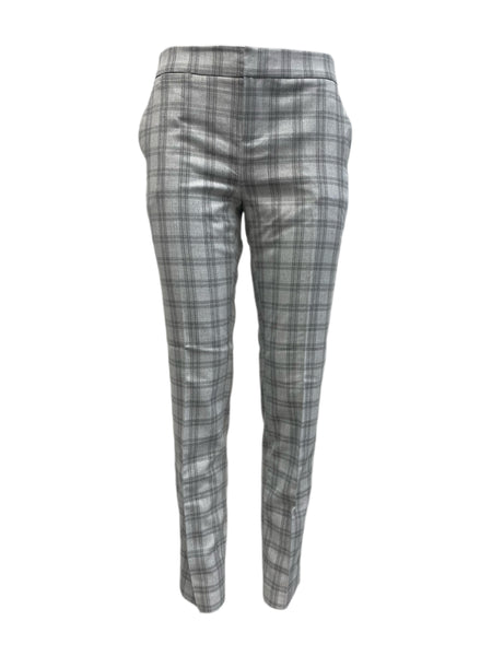 ECRU Women's Grey Plaid Mayfair Casual Pants #1668SS 2 NWT