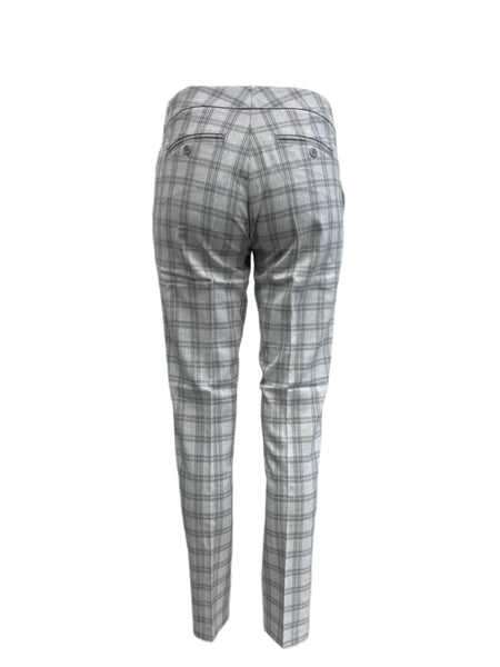 ECRU Women's Grey Plaid Mayfair Casual Pants #1668SS 2 NWT