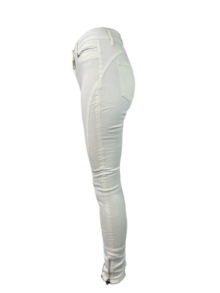 3X1 Women's White Mid Rise Crop Wrap Zip Jeans #168 26 NWT